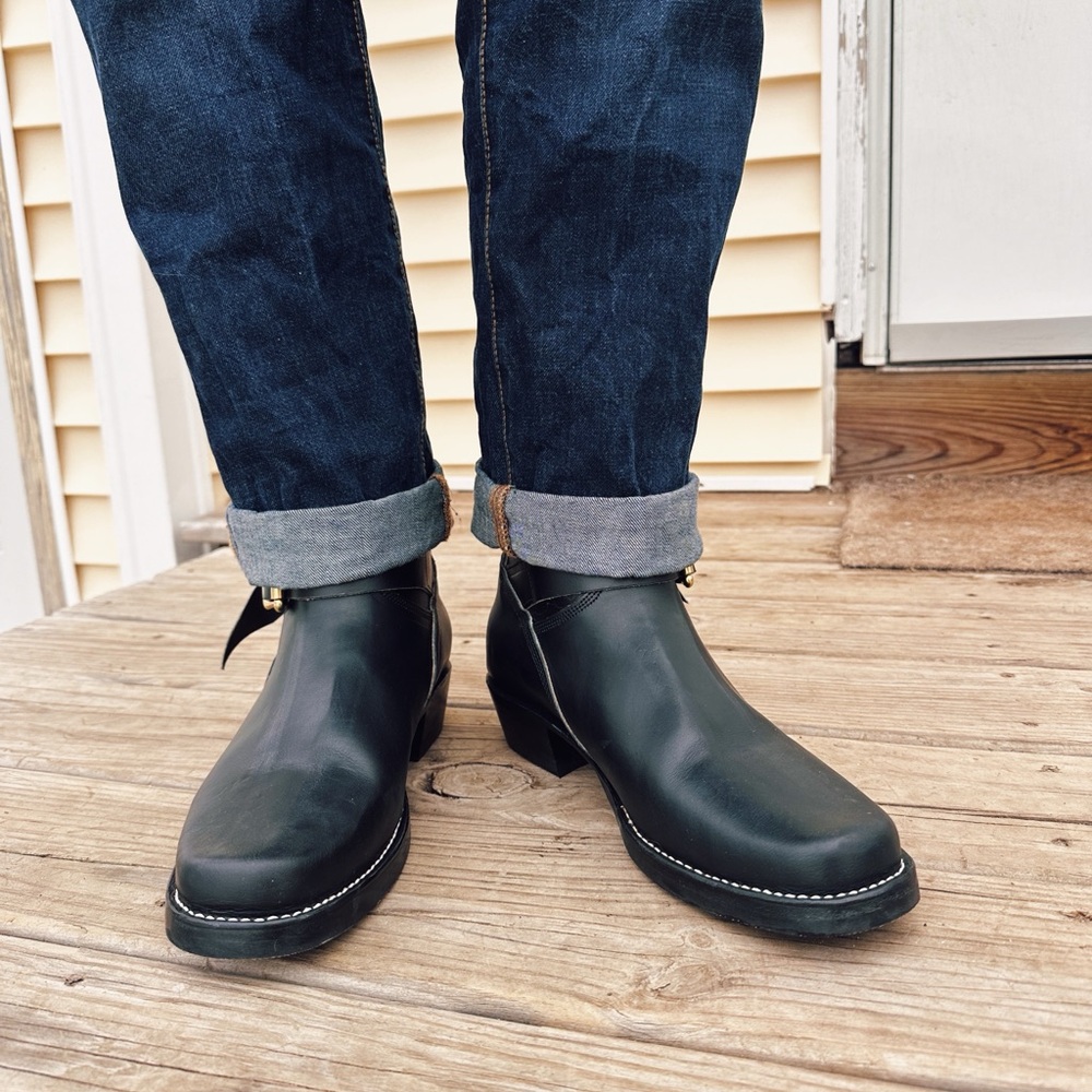 Handmade Leather Engineer Boots - Picture 7 of 9